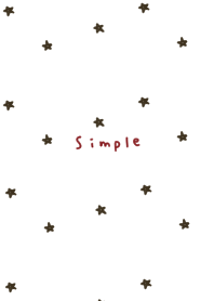 Hand-drawn brown star pattern.