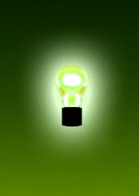 Yellow Green Light Bulb