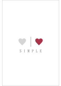 Simple Heart (White & Gray)