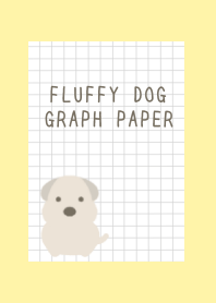 FLUFFY DOG GRAPH PAPER-LIGHT YELLOWj
