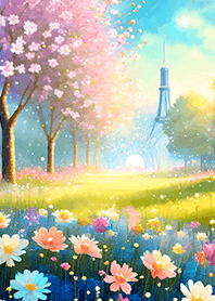 優美な春の風景の着せかえ(Spring-745)