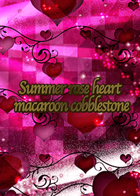 Summer rose heart macaroon cobblestone