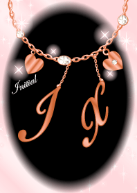 【I&X】イニシャル運気UP!ピンクゴールド