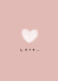 Pink beige. Watercolor. Hearts.