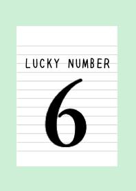 LUCKY NUMBER 6 NOTEBOOK/LIGHT MINT GREEN