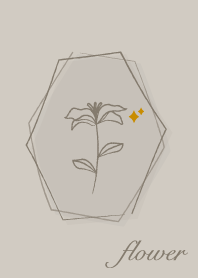 ดอกไม้ <แวว> สีเทาเบจ