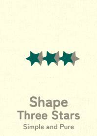 Shape Three Stars  Holly green
