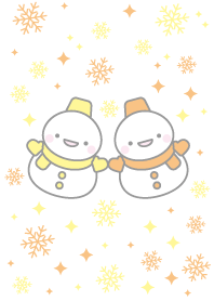 黄色オレンジ:スノーマンコンビ着せかえ