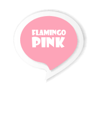 Flamingo Pink Button In White V.3