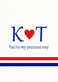 K&T イニシャル -Red & Blue-