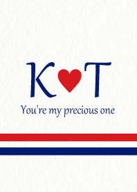 K&T Initial -Red & Blue-