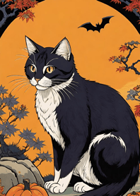 Night Moon Star Cat 9ac8dF