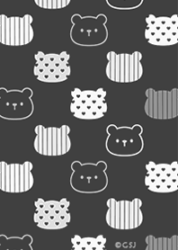 Simple bear pattern dark gray