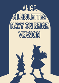 ALICE SILHOUETTE2 NAVY ON BEIGE VERSION