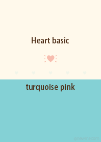 Heart basic turquoise pink