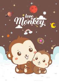 ลิงน้อย ไลค์กาแล็กซี่ สีน้ำตาล