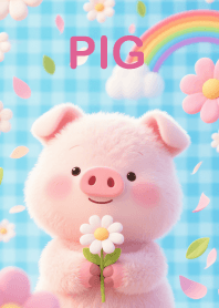 Love Kawaii Fluffy Pig Theme