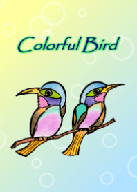 Colorful cute bird