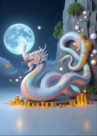 พญานาคพาสเทล เรียกทรัพย์ใต้จันทราV2