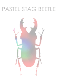 Pastel stag beetle