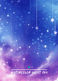 WATERCOLOR NIGHT SKY -star-20