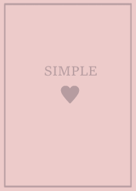 SIMPLE HEART =pink beige dusty purple=