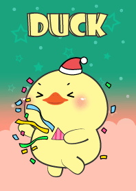 Happy Duck in Christmas Theme