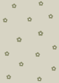 flower pattern -olive-