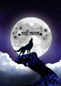 満月の遠吠え〜雲の上の狼と月〜