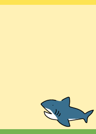 Lazy Shark on yellow