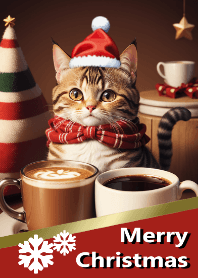 Cat christmas cafe