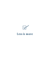 Less is more #blue2