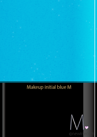 Makeup initial blue M
