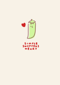 simple snap peas heart beige