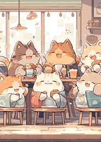 療癒您的心❤7 貓咪開同學會-聚餐吃飯