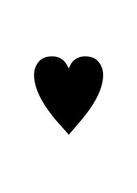 White x black. Big heart.