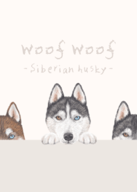 Woof Woof - Siberian husky - BEIGE
