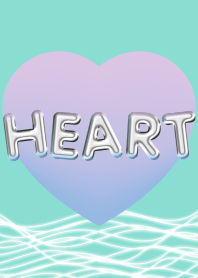 HEART (pink and blue and green)