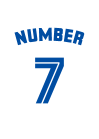 Number 7 White x blue version