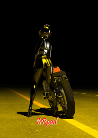 She and motorcycle and road and I Eg ver