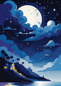 Night starry sky with nebula Ab9618