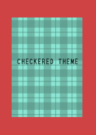 MINT GREEN CHECKERED THEME/RED/BEIGE