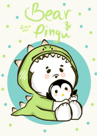 bear and pingu (dinosaur ver.)