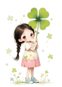 Cute Girl and a Clover V.38