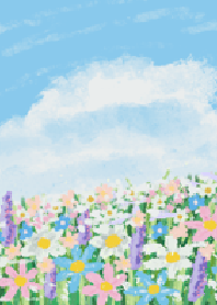 Flowers and sky by toppingworks