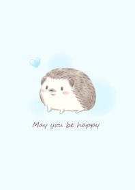 Hedgehog Wishing for Happiness -blue-