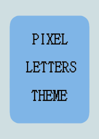 PIXEL LETTERS THEME[DUSTY BLUE]-BEIGE