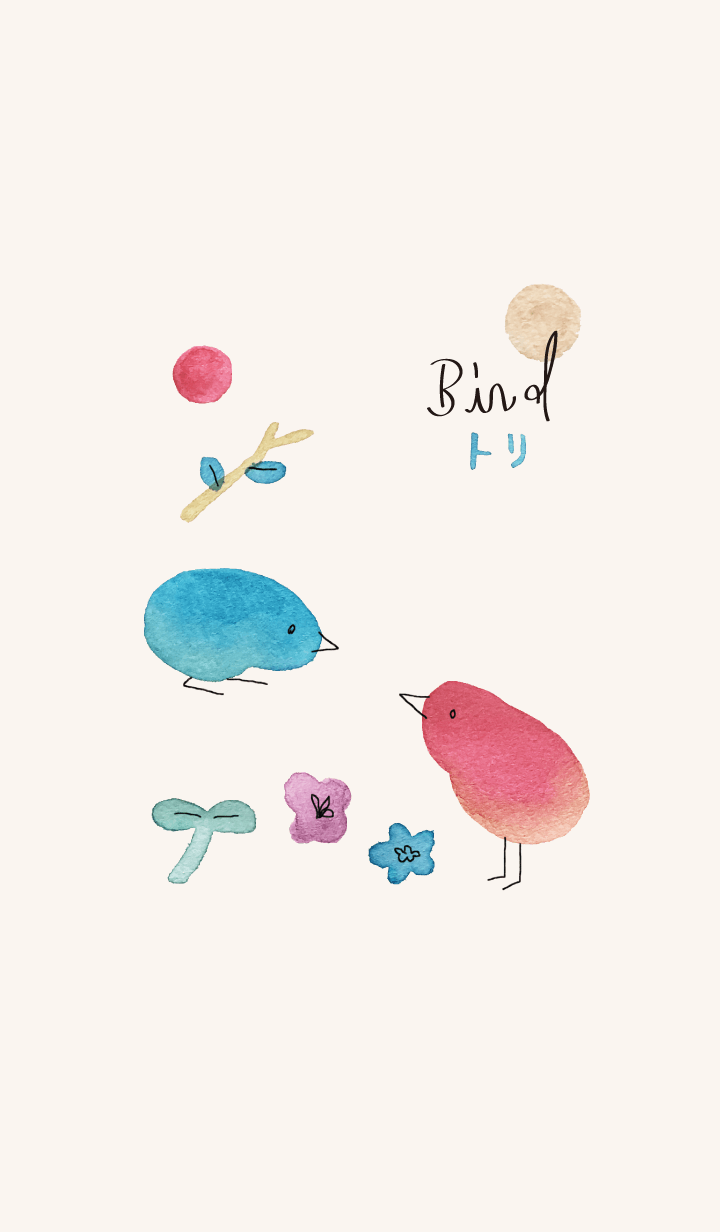 Bird theme. watercolor *