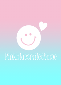 Pastel pink blue and smile