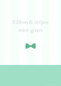 Ribbon & stipes mint green